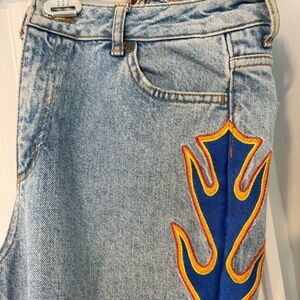 Sandro Paris Flame Embroidered Jeans